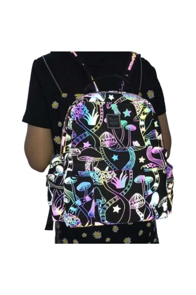 DG-CW Holographic Reflective Printed Fabric; English Letter Print; Holographic Reflective Fabric; Printed Reflective Fabric; Size: Width 1.37m; Thickness: 0.5mm; Base Fabric: 100% Polyester / Polyester-Cotton / Polyester-Spandex; Reflectivity: 330-450 cd/ front view